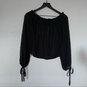 Forever 21 Sheer Off Shoulder Top